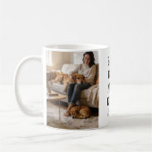 Personalized Best Dog Mom 2 Photo | Mother’s Day コーヒーマグカップ (左)