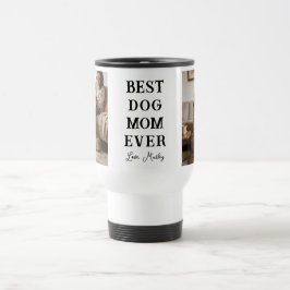 Personalized Best Dog Mom 2 Photo | Mother’s Day トラベルマグ
