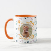 Personalized BEST DOG MOM EVER Mastif Photo マグカップ (左)