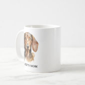 Personalized Best Dog Mom  Photo | Mother’s Day コーヒーマグカップ (正面左)