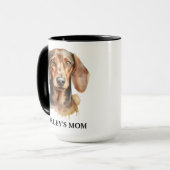 Personalized Best Dog Mom Photo | Mother’s Day マグカップ (正面左)