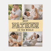 Personalized Best Father’s Day | Custom daddy フリースブランケット (正面)