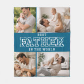Personalized Best Father’s Day | Custom daddy フリースブランケット (正面)