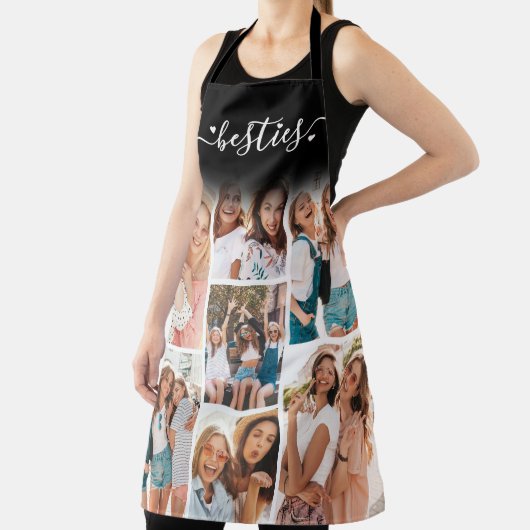 Personalized Best Friend BFF Photo Collage エプロン (インサイチュ)
