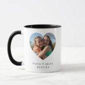 Personalized Best Friends Heart Photo Name Mug マグカップ (左)