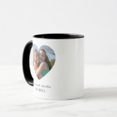 Personalized Best Friends Heart Photo Name Mug マグカップ (正面左)