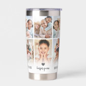 Personalized Best Mama Photo Collage Mother 保温保冷タンブラー (左面)
