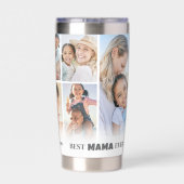 Personalized Best Mama Photo Collage Mother 保温保冷タンブラー (背面)