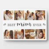 Personalized Best Mom Ever Family Photo Collage フォトプラーク (正面)