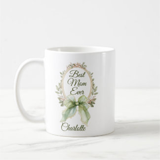 Personalized Best Mom Ever Mug with Name コーヒーマグカップ