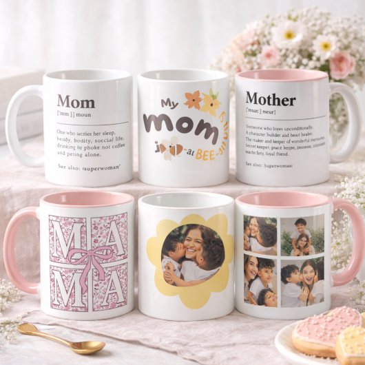Personalized Best Mom Ever Photo Mug コーヒーマグカップ