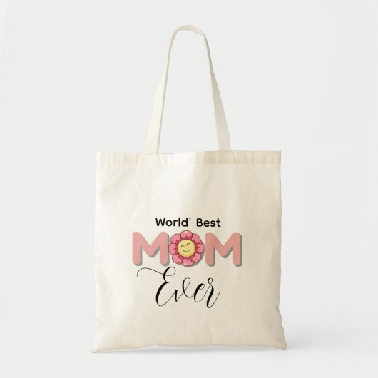 Personalized Best Mom Ever Tote Bag  Gift  トートバッグ (正面)