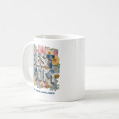 Personalized Best Mom Floral Patchwork Mothers Day コーヒーマグカップ (正面左)