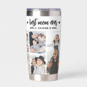 Personalized Best Mom Photo Collage Mother 保温保冷タンブラー (背面)