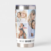 Personalized Best Mom Photo Collage Mother 保温保冷タンブラー (背面)