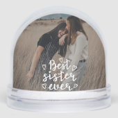 Personalized Best Sister Ever Modern Script Photo (正面)
