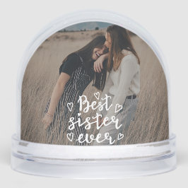 Personalized Best Sister Ever Modern Script Photo