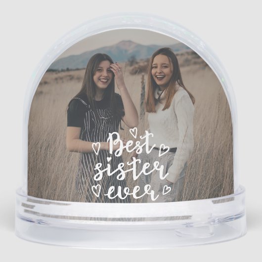 Personalized Best Sister Ever Modern Script Photo (裏面)