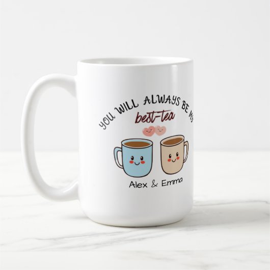 Personalized Best-Tea Couple   コーヒーマグカップ (左)