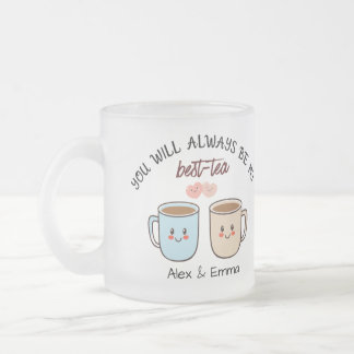 Personalized Best-Tea Couple   フロストグラスマグカップ