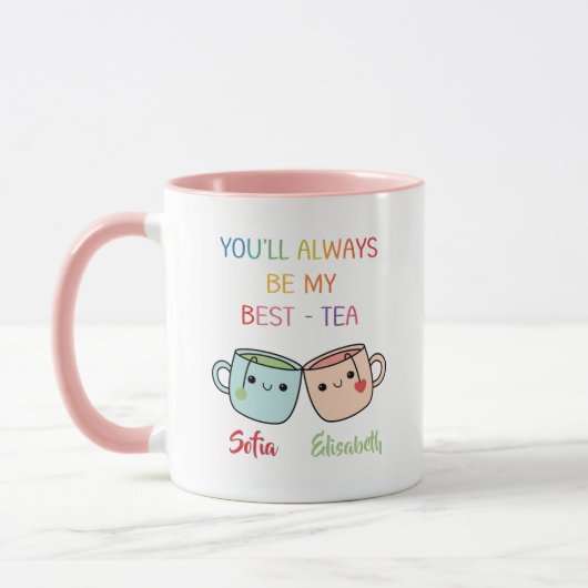 Personalized Best-Tea Mug – Best Friend Gift マグカップ (左)