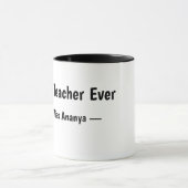 Personalized Best Teacher Ever Mug | Custom Name マグカップ (中央)