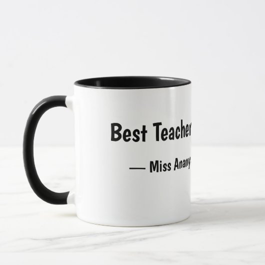 Personalized Best Teacher Ever Mug | Custom Name マグカップ (左)