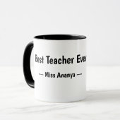 Personalized Best Teacher Ever Mug | Custom Name マグカップ (正面左)