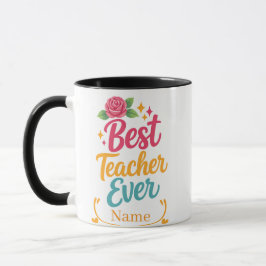 Personalized Best Teacher Ever Name Mug マグカップ