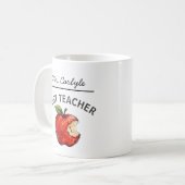 Personalized BEST TEACHER Name Apple Gift コーヒーマグカップ (正面左)