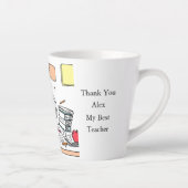 Personalized Best Teacher Thank You Gift Coffee カフェラテマグ (右)