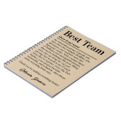 Personalized Best Team Appreciation Corporate Gift ノートブック (左側)
