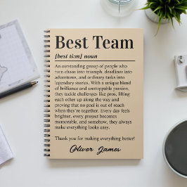 Personalized Best Team Appreciation Corporate Gift ノートブック