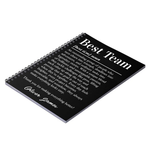 Personalized Best Team Appreciation Office Gift ノートブック (左側)