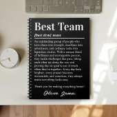Personalized Best Team Appreciation Office Gift ノートブック