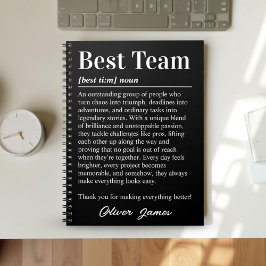 Personalized Best Team Appreciation Office Gift ノートブック