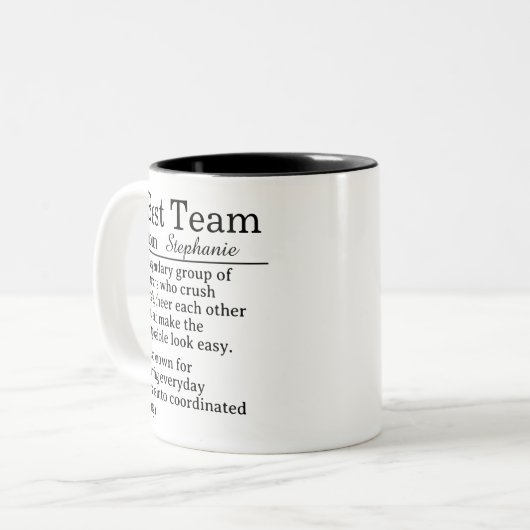 Personalized Best Team Definition ツートーンマグカップ (正面左)