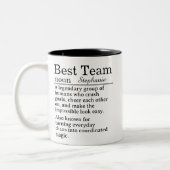 Personalized Best Team Definition ツートーンマグカップ (左)