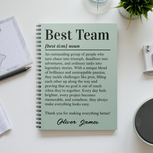 Personalized Best Team Definition Appreciation ノートブック