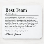 Personalized Best Team Definition Office Thank You マウスパッド (正面)