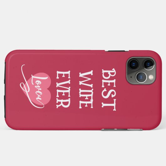Personalized best wife ever pink &white Case-Mate iPhoneケース (裏面(横))