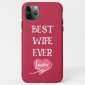 Personalized best wife ever pink &white Case-Mate iPhoneケース (裏面)
