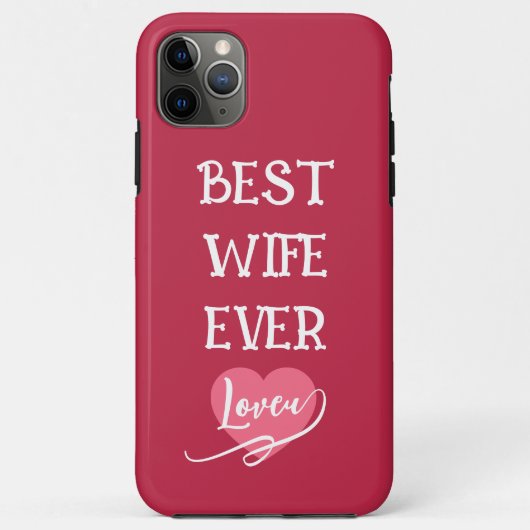 Personalized best wife ever pink &white Case-Mate iPhoneケース (裏面)