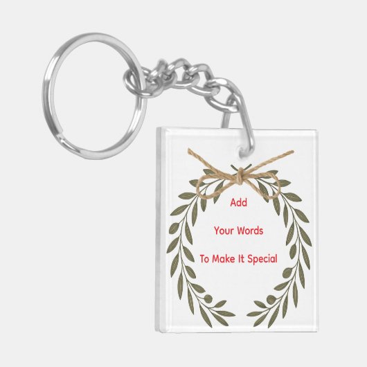 Personalized “Best Wishes” Acrylic Keychain キーホルダー (正面左)
