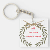 Personalized “Best Wishes” Acrylic Keychain キーホルダー (正面)