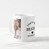 Personalized Bestea (bestie + tea) text 2 photos コーヒーマグカップ (正面左)