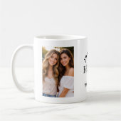 Personalized Bestea (bestie + tea) text 2 photos コーヒーマグカップ (左)