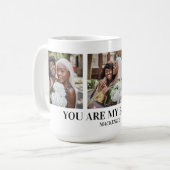 Personalized Bestea (bestie + tea) text 3 photos コーヒーマグカップ (正面左)