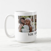 Personalized Bestea (bestie + tea) text 3 photos コーヒーマグカップ (左)