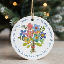 Personalized Bestie Patchwork Flowers Gift